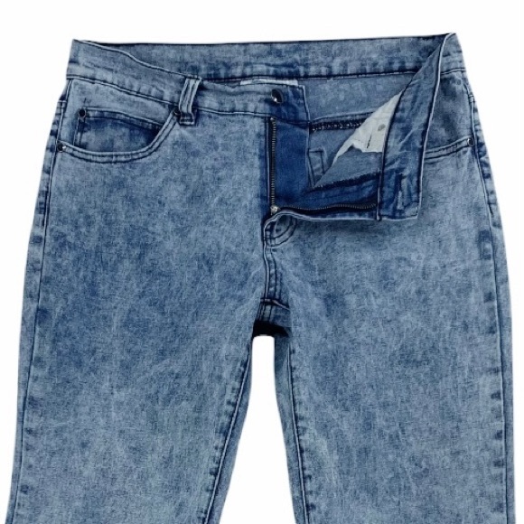 Diane Gilman DG2 Boot Cut Mid Rise Super Stretch Acid Wash Blue Jeans Si… - Picture 10 of 14